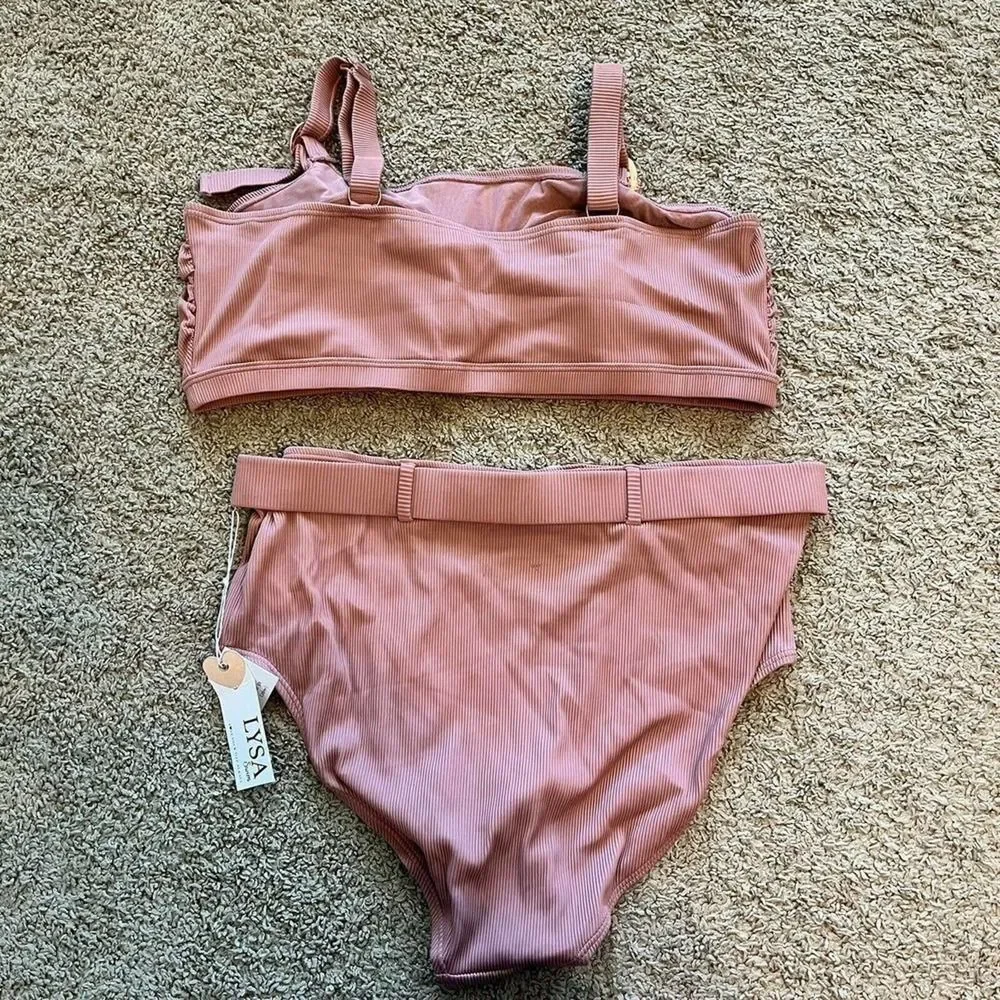 NEW Lysa Swim Swimwear Women's Plus‎ 3X 2 Piece Bikini Bralette Olivia Swimsuit